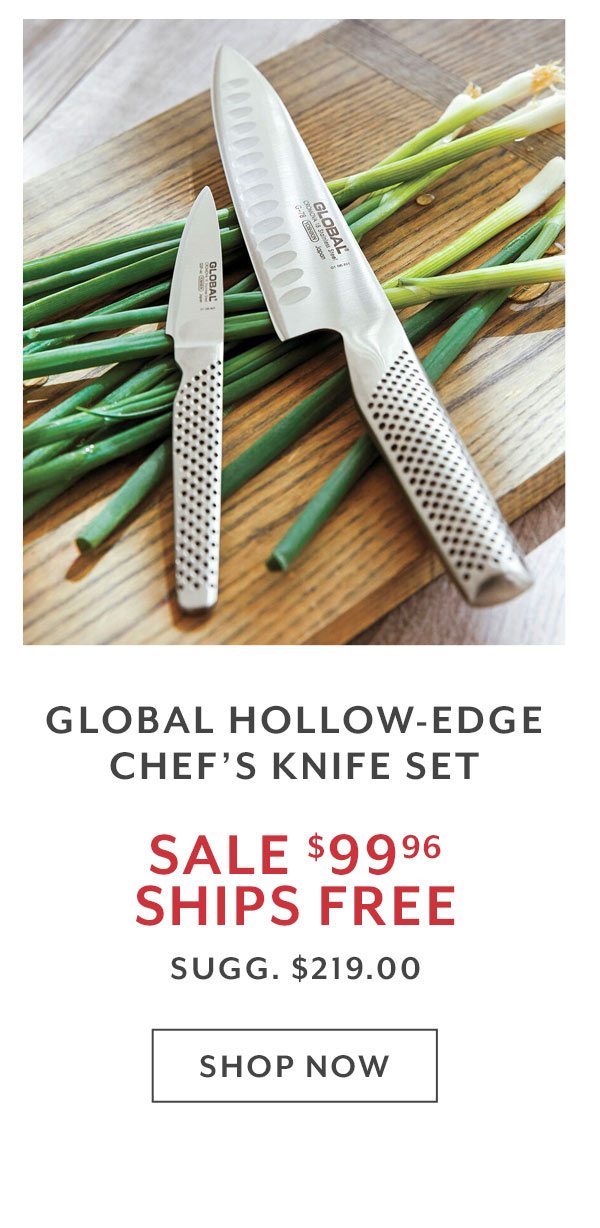 Global Hollow-Edge Chef’s Knife Set
