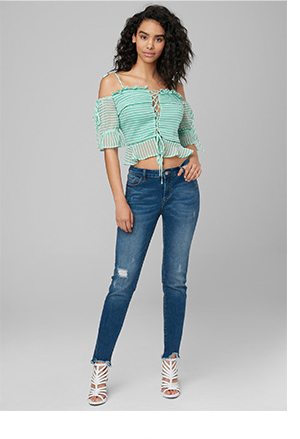 Front Lace Up Top