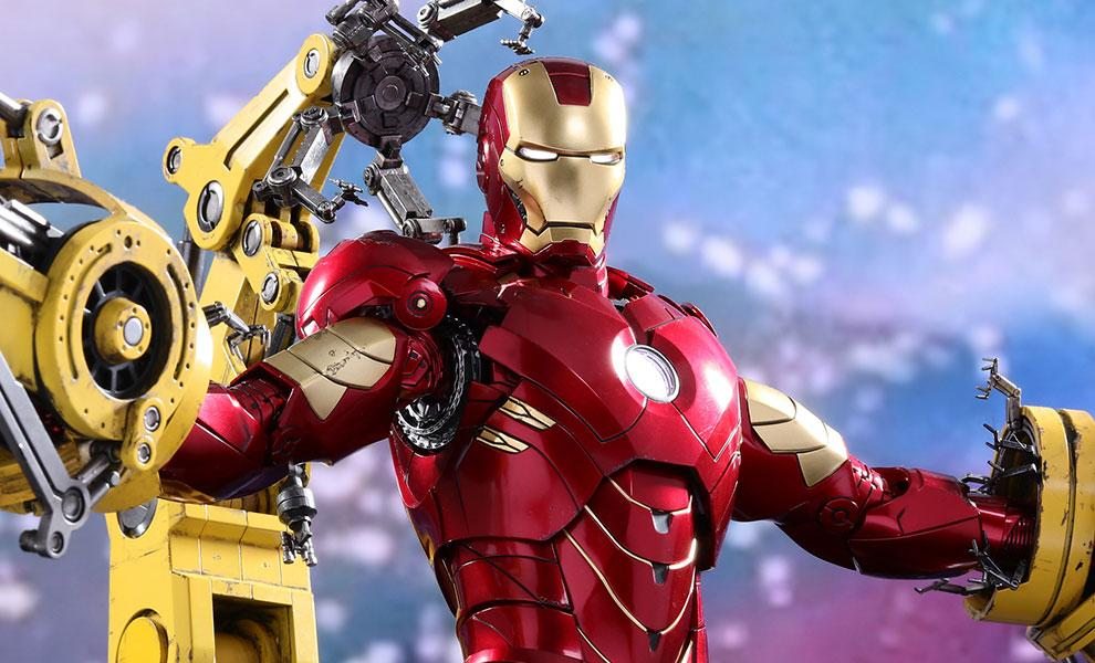 Iron Man Mark IV with Suit-Up Gantry DIECAST Sixth Scale Figure 