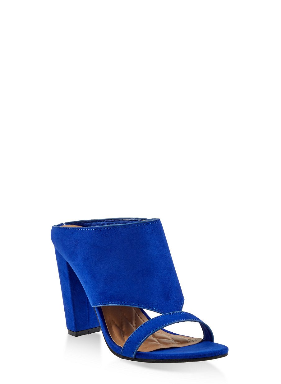 Cut Out Block Heel Mules