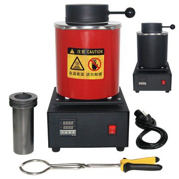 AC110V / 220V 3KG Capacity Gold Electric Melting Furnaces with 1PCS Graphite Crucible & Plier