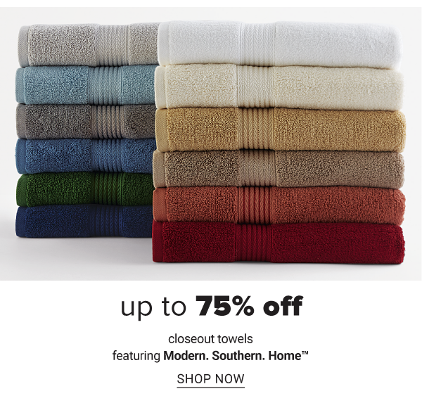 #Up to 75% off Closeout Towels feat. Modern. Southern. Home. - Shop Now