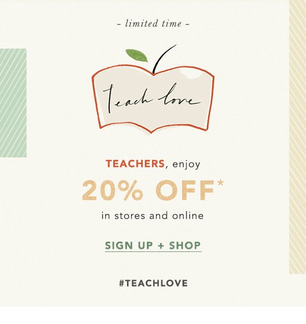 20% off for teachers.