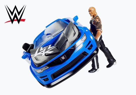 WWE Wrekkin Slam Mobile Vehicle with The Rock Action Figure