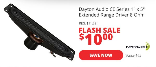 Dayton Audio CE Series CE140-30S-8 1in x 5in Extended Range Driver 8 Ohm