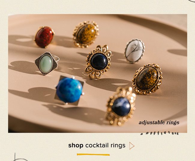 Ring Ring, the sixties called. They like your style. Shop vintage-inspired rings.