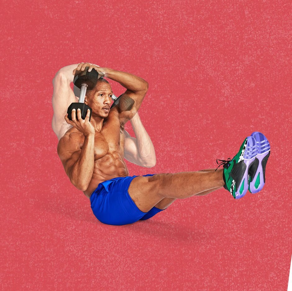This 5-Move Full-Body Dumbbell Workout Has a Big Core Payoff