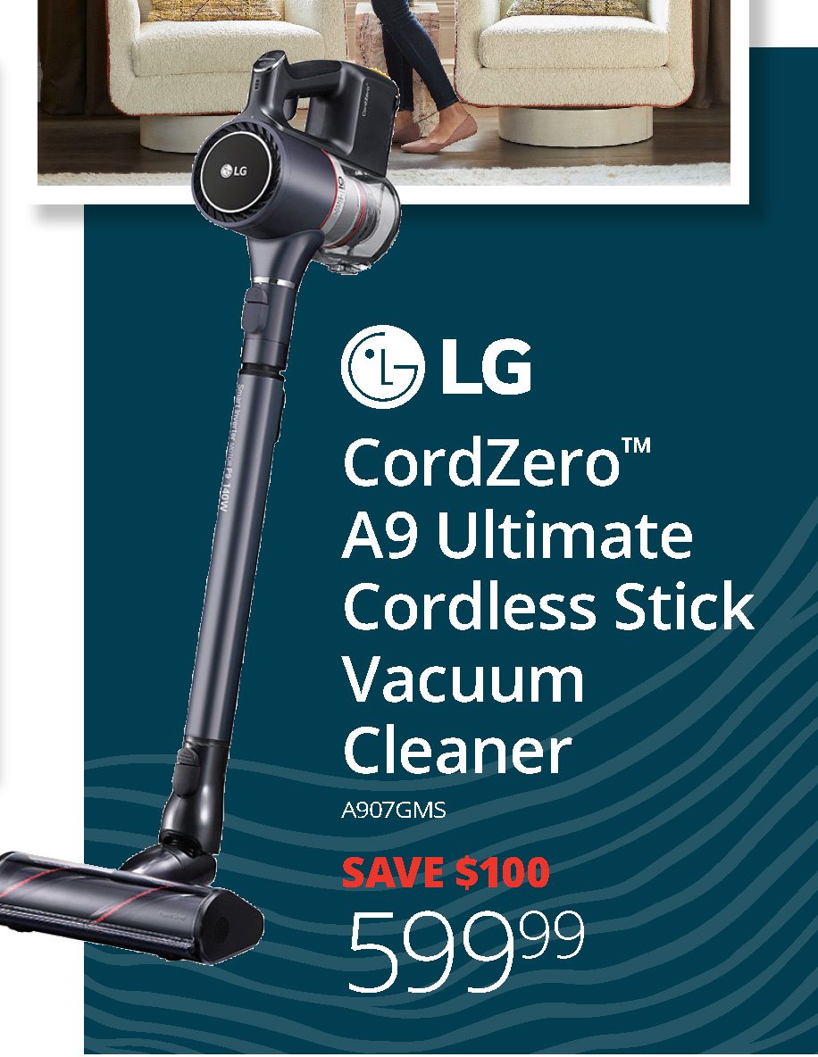 LG | CordZero™ A9 Ultimate Cordless Stick Vacuum Cleaner A907GMS | SAVE $100 59999
