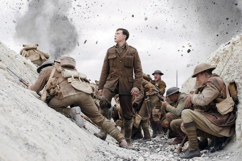 1917, (aka NINETEEN SEVENTEEN), standing: George MacKay, 2019. ph: Francois Duhamel / © Universal Pictures / courtesy Everett Collection