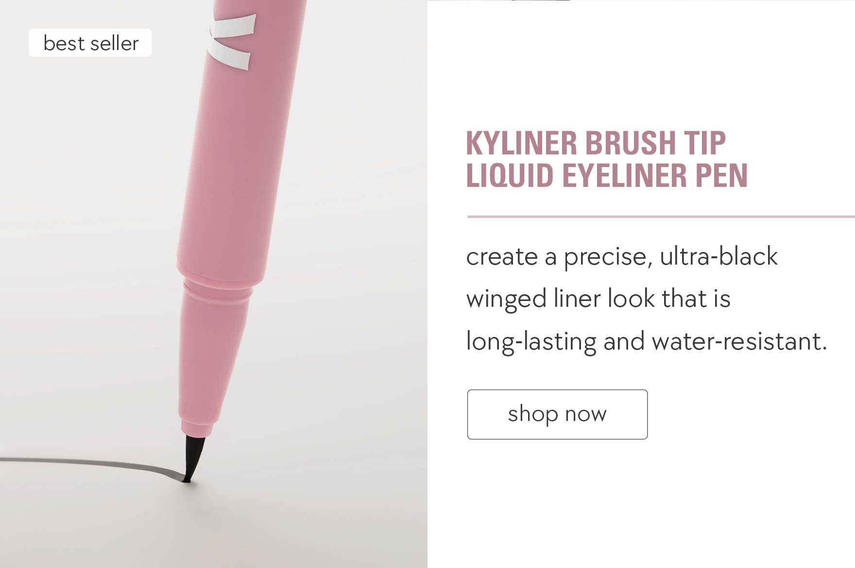 shop kyliner brush tip liquid eyeliner pen