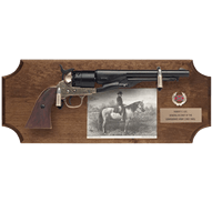 Robert E. Lee Framed Pistol Dark Wood Display Plaque