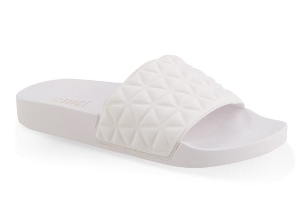 Quilted Scuba Knit Pool Slides