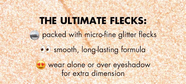 Packed with micro-fine glitter flecks