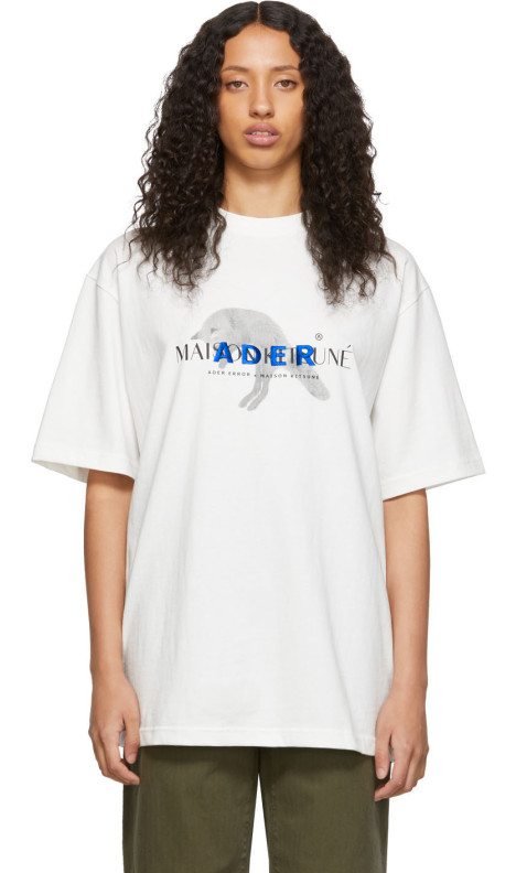 Maison Kitsuné - White ADER error Edition Jump Fox T-Shirt