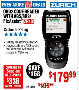 View ZR13 OBD2 Code Reader with ABS/SRS/FixAssist®