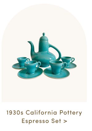 1930s California Pottery Espresso Set