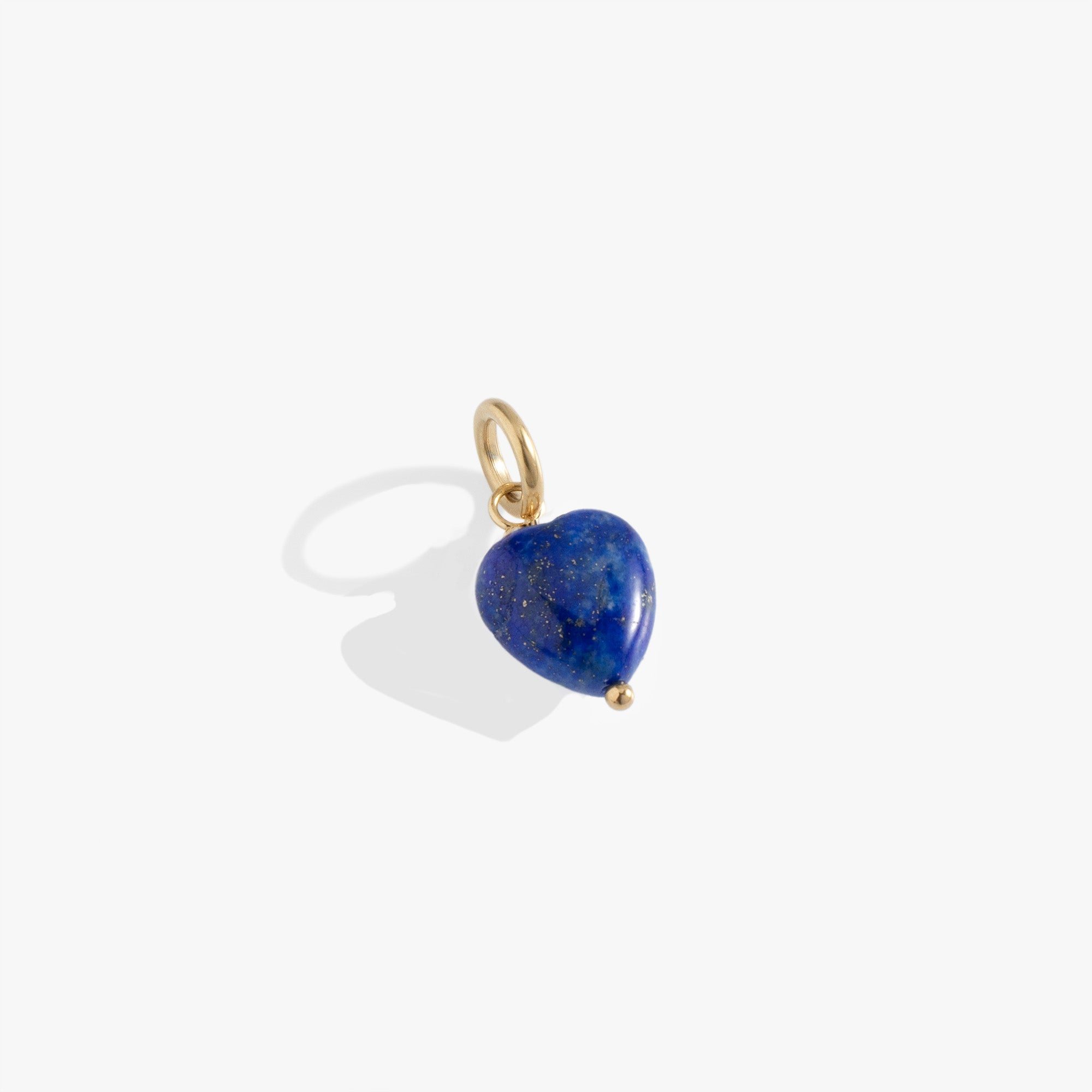 Image of Lapis Gemstone Heart Interchangeable Charm