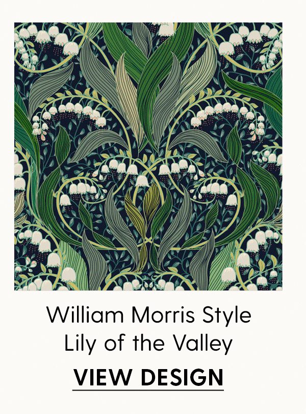 William Morris Style Lily of the Valley | View Design