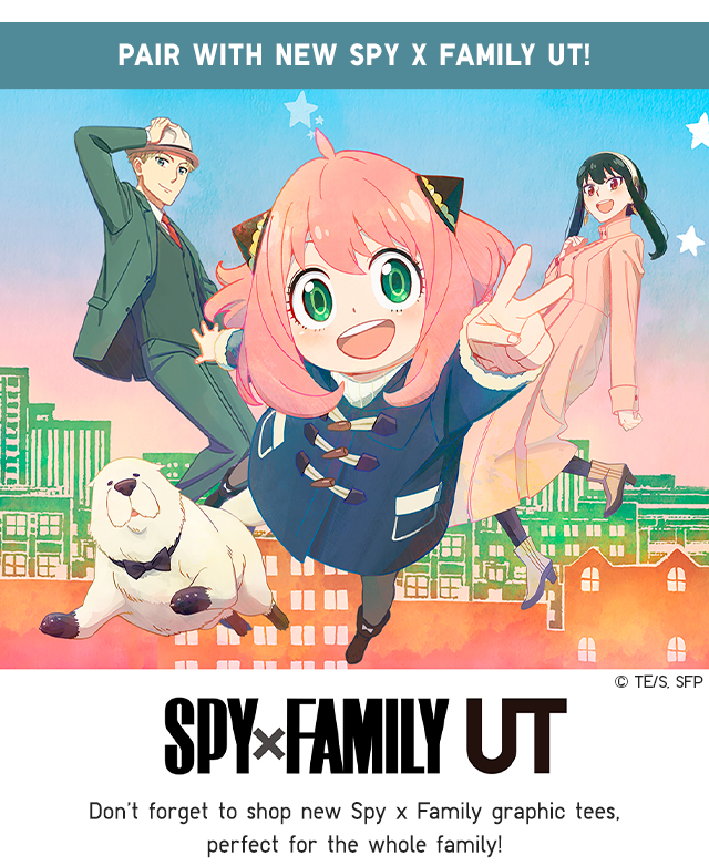BANNER 2 - PAIR WITH NEW SPY X FAMILY UT! DONT FORGET TO SHOP NEW SPY X FAMILY FRAPHIC TEES, PERFECT FOR THE WHOLE FAMILY!