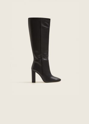 Tall leather boots