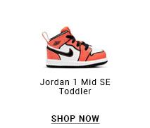 Jordan 1 Mid SE "Turf Orange/Black/White" Toddler Kids' Shoe