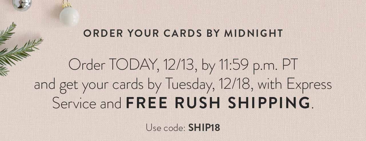 Free Rush Shipping - Use code: SHIP18