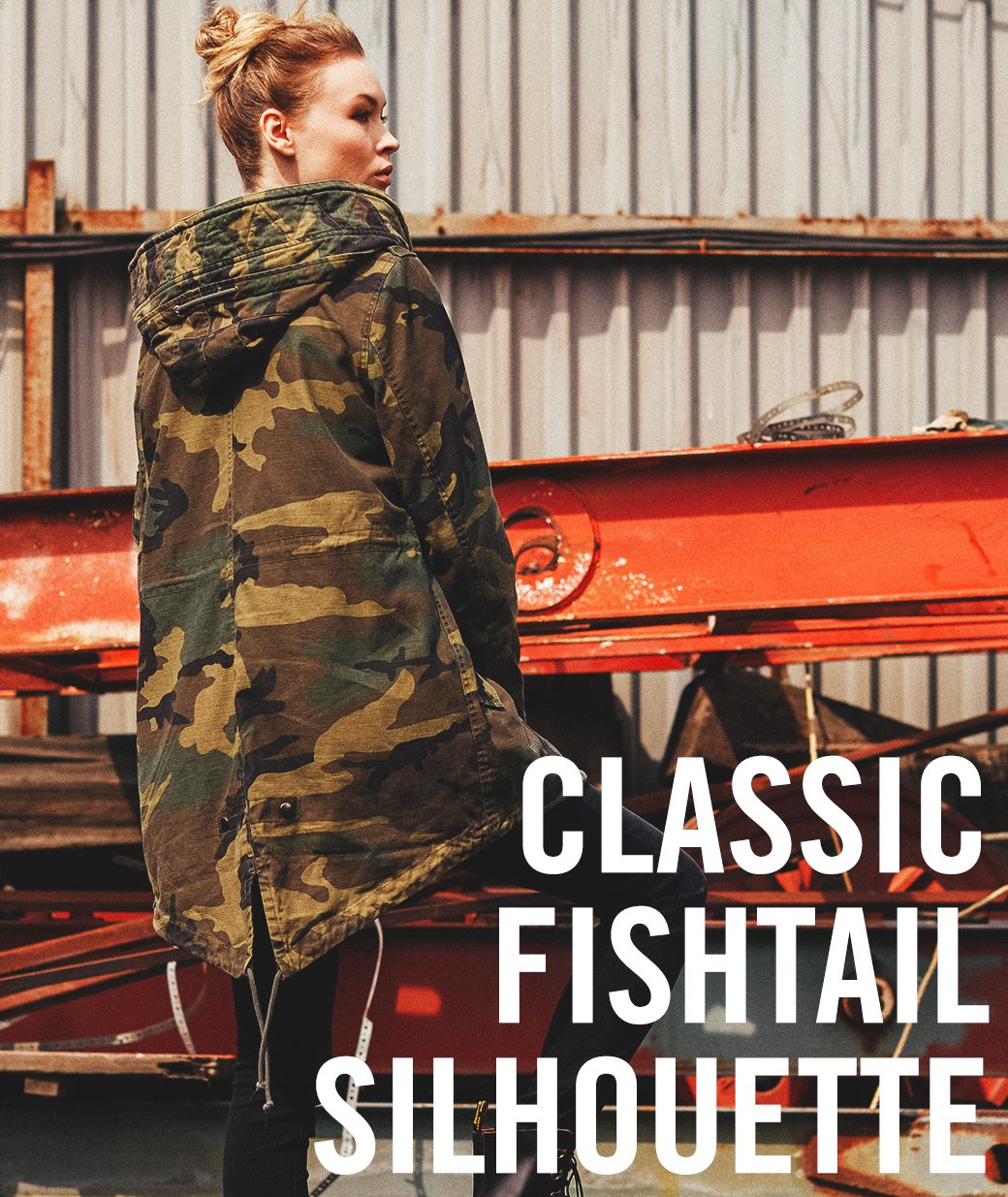 Meri fishtail field discount coat