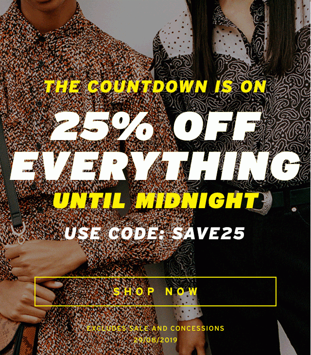 Tonight only! Get 25% off EVERYTHING while you can…