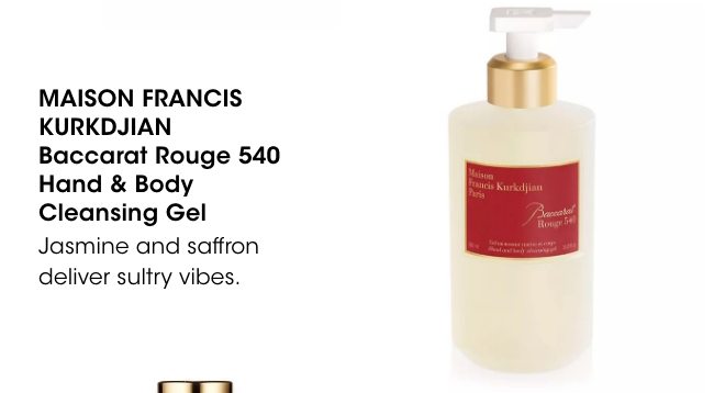 MFK Baccarat Rouge 540 Hand & Body Clansing Gel