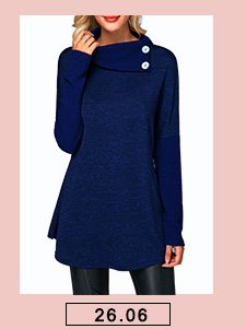 Long Sleeve Button Detail Royal Blue Tunic T Shirt