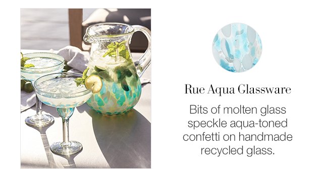 Rue Aqua Glassware