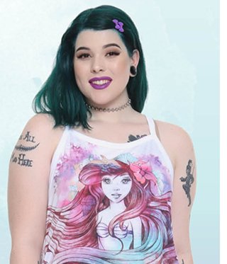 The Little Mermaid Floral Tank Top Plus Size