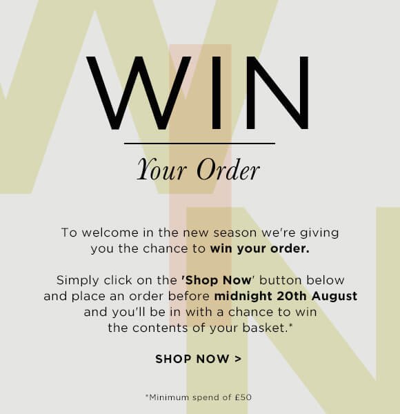 Win Your Order. Minimum spend of £50