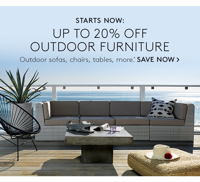 up to 20% off outdoor furniture