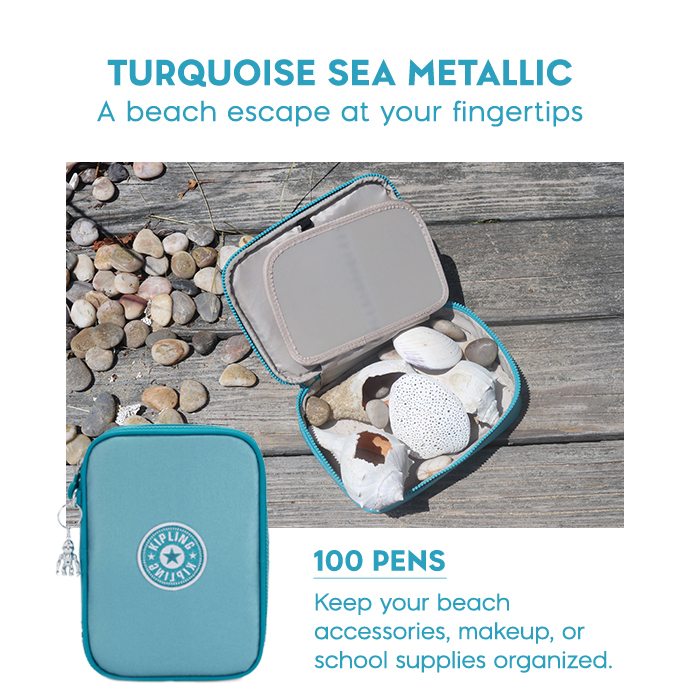 Turquoise Sea Metallic. A beach escape at your fingertips. 100 PENS
