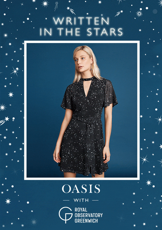 oasis glitter star dress