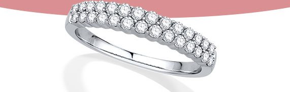 14K White Gold Diamond Anniversary Band