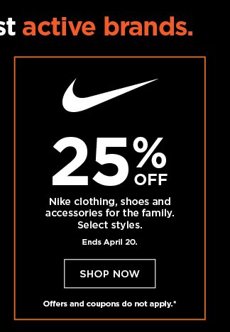 Nike sale for the family. Select styles. Shop now.