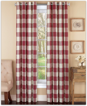 Stylish Checkered Curtain Panel