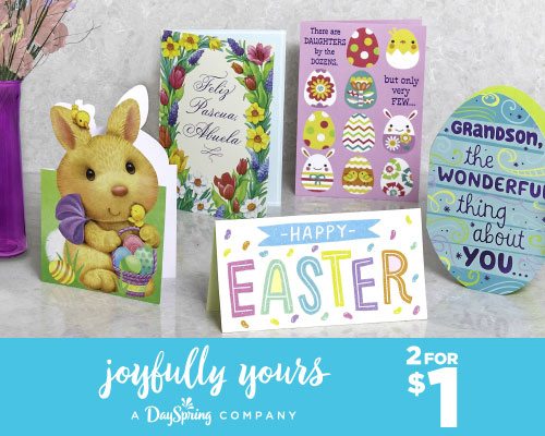 Shop 2 for $1 Easter Cards!