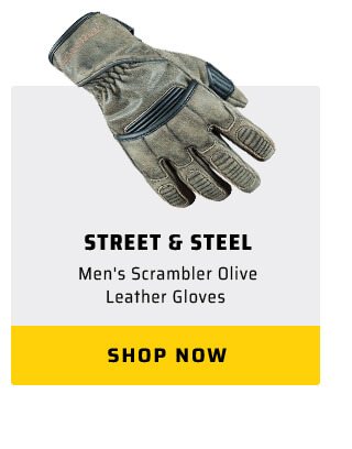 Street & Steel Scrambler Leather Gloves