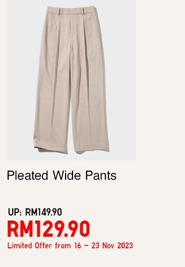 Pleated Wide Pants