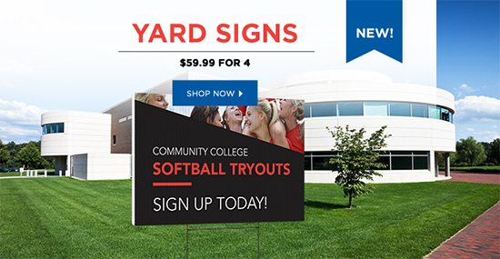 Yard Signs $59.99 for 4. Shop Now