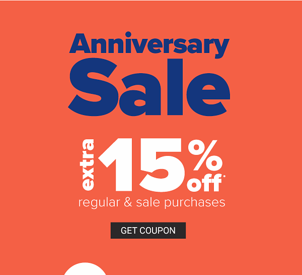 Extra 15% off Regular & Sale Purchases - Get Coupon