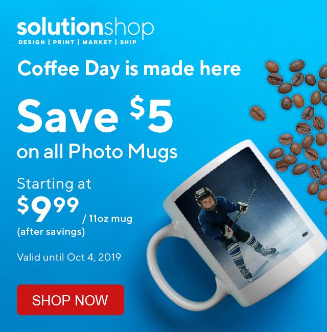 Save $5 on all photo mugs