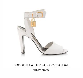 SMOOTH LEATHER PADLOCK SANDAL. VIEW NOW.