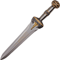 Brass Finish Ornate Roman Dagger