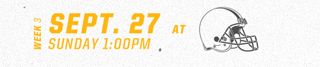 Sep 27 at Cleveland Browns