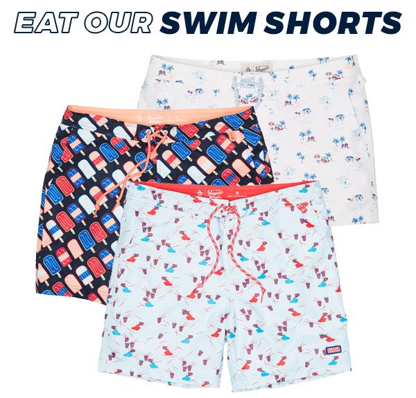 EAT OUR SWIM SHORTS