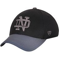 Men's Top of the World Black Notre Dame Fighting Irish Tonal Coarse Memory 1Fit Flex Hat